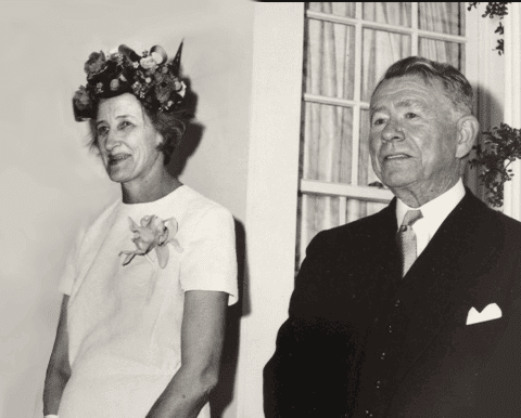 Black and white image of Sarah Stanley Gorden Edwards and Archibald Cason Edwards